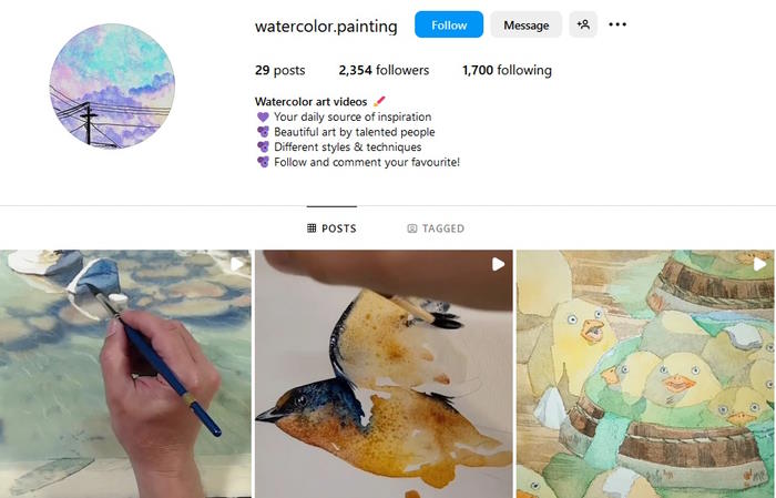 Personal experience of watercolor painting of comments on Instagram